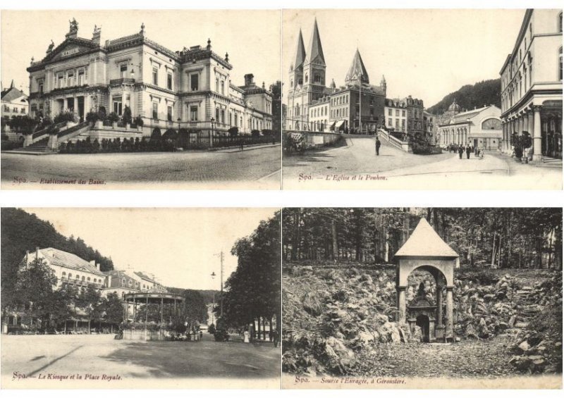 SPA BELGIUM 47 Vintage Postcards mostly pre-1940 (L3537)