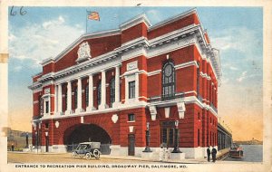Entrance to Recreation Pier Building Broadway Pier - Baltimore, Maryland MD P...