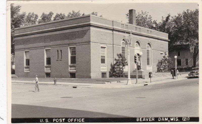 Wisconsin Beaver Dam Post Office Real Photo sk4223