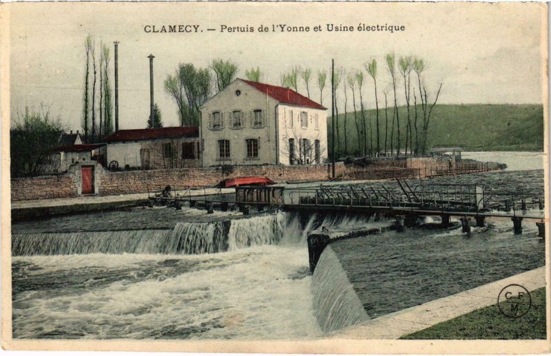 CPA CLAMECY Pertuis de l'Yonne et Usine electrique Nievre (100603)