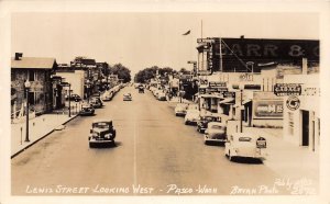 J68/ Pasco Washington RPPC Postcard c1940s Lewis St Auto Garage Store 199