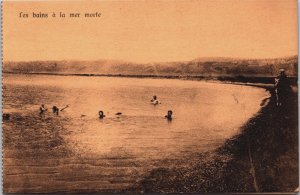 Israel Baths at the Dead Sea Vintage Postcard C167