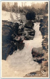 c1910s Canyon Falls, WA SHARP RPPC Snohomish Co Picket Photo Ancient Wall A168