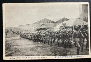 Mint Japan Real Photo Postcard RPPC Landing Of The British Troops At Vladivostok