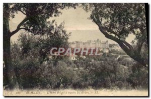 Old Postcard Beaulieu L & # 39Hotel Bristol Travers pines