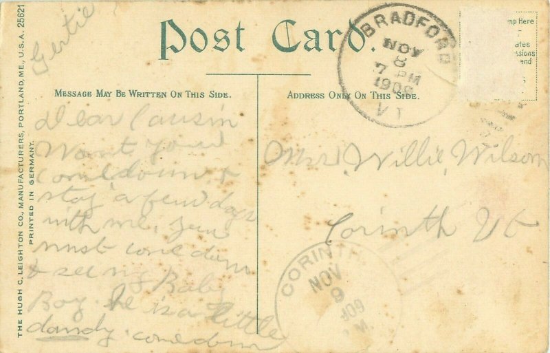 1909 Churches of St Johnsbury Vermont Postcard United States