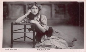 MISS PHYLLIS DARE AS CINDERELLA-EDWARDIAN ACTRESS~ROTARY PHOTO POSTCARD