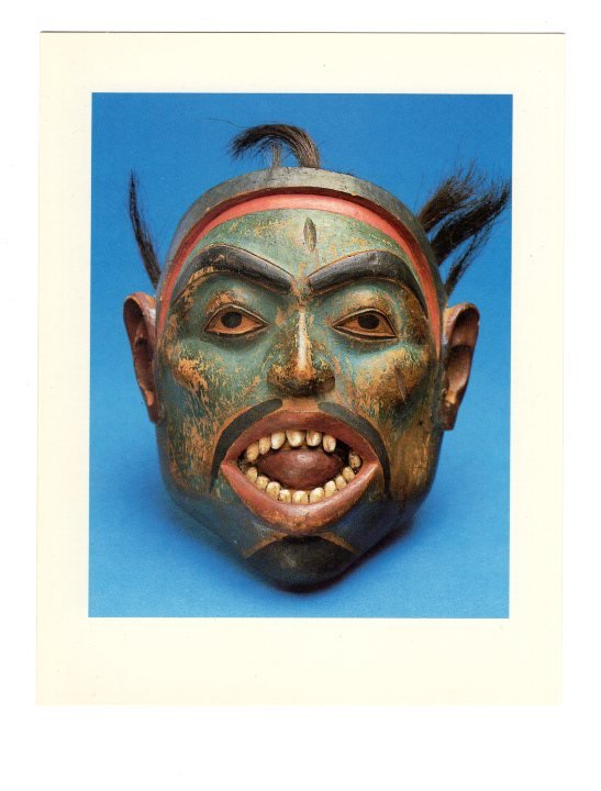 Tlingit  Mask 1890's  AGO Toronto Ontario, Large 5 X 6.5 inch Postcard