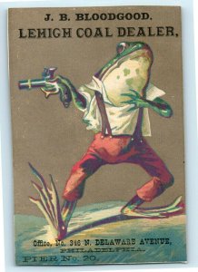 1880s Lehigh Coal Dealer J.B. Bloodgood Anthropomorphic Frog Gun P213
