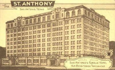 St. Anthony Hotel San Antonio TX Unused 