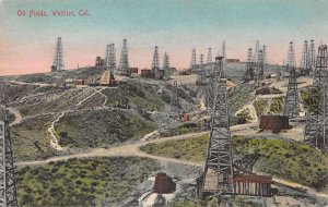 Whittier California Oil Fields Birds Eye View Vintage Postcard AA110313