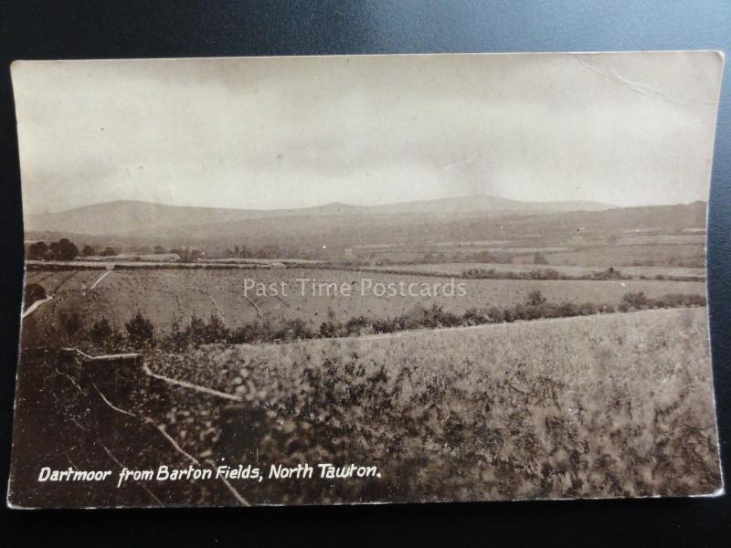 Devon: Dartmoor from Barton Fields North Tawton 1917 RP by Press Bureau F Muller