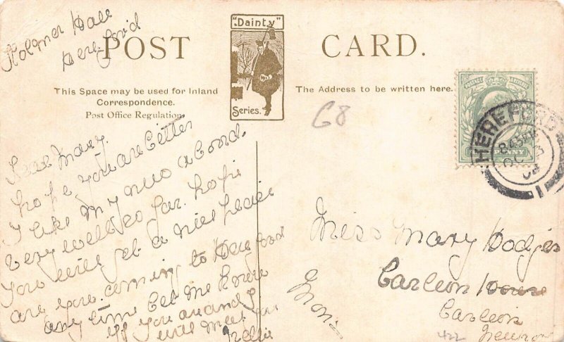 Wales 1908 Llandudno Happy Valley Art vintage postcard