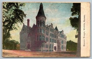Masonic Temple  Wichita  Kansas   Postcard  1909