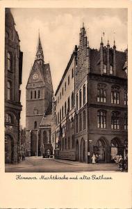 BG39872 hannover marktkirche und altes rathaus   germany