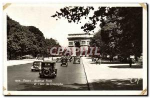 Old Postcard Paris Avenue Foch and the Arc de Triomphe