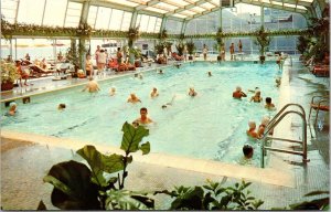 Chalfonte Haddon Halls Swimming Pool Sun Deck Boardwalk Ocean Atlantic Postcard 