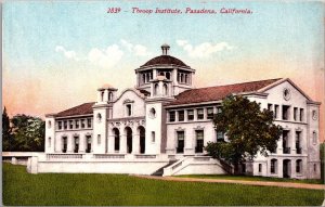 Postcard Throop Institute in Pasadena, California Institute of Technology