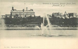 Postcard New Jersey Newark Reservoir Fountain Branch Book Park National 23-4793