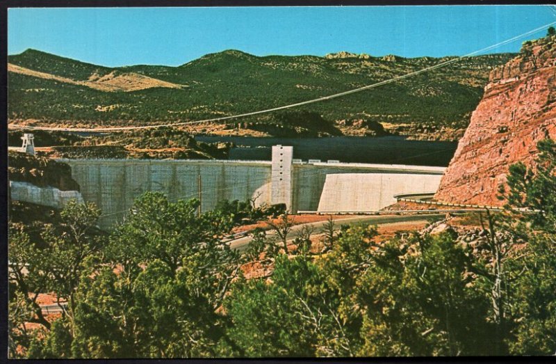 Wyoming-Utah State Line Flaming Gorge Dam and Lake on the Green River - Chrome