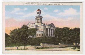 Court House Vicksburg Mississippi linen postcard