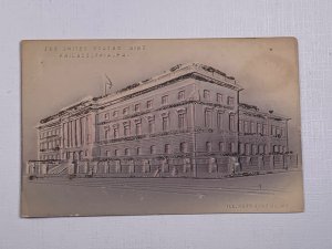 Postcard The United States Mint Philadelphia PA Glitter