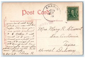 1908 Carnegie Public Library Builiding Jacksonville Illinois IL Antique Postcard