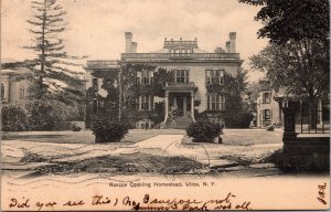 Postcard NY Utica Roscoe Conkling Homestead 1906 Leonardsville pm