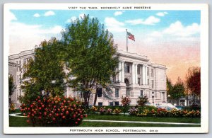 Portsmouth Ohio~Senior High School~Visit Roosevelt Game Reserve~1930s Linen