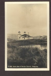 RPPC UNALASKA RUSSIAN CHURCH NOW DUTCH HARBOR ALASKA REAL PHOTO POSTCARD