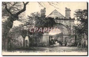 Old Postcard Noirmoutier The door of the white lions Abbey