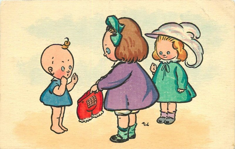 Postcard C-1910 Clifton hand colored children comic art #0389 TP24-2626