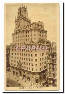 Spain Espana Old Postcard Madrid palacio Telefonica