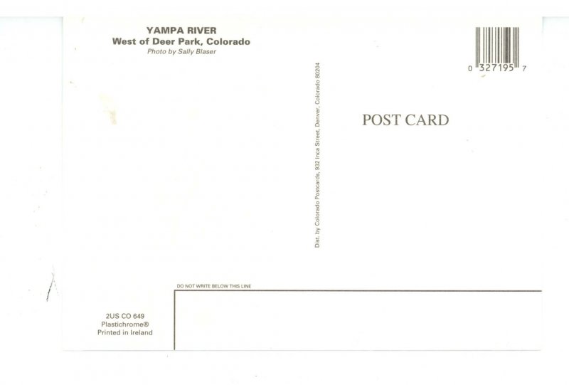 CO - Deer Park Area. Yampa River (continental size)