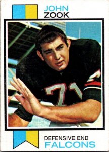 1973 Topps Football Card John Zook Atlanta Falcons sk2495
