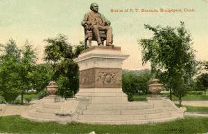 CT - Bridgeport. Statue of P T Barnum