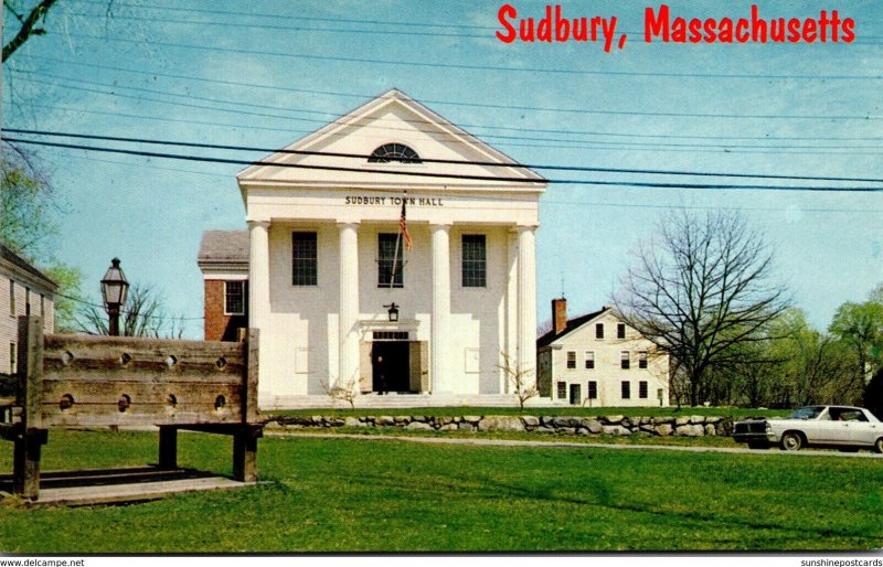 Maine Sudbury Town Hall and Village Stocks