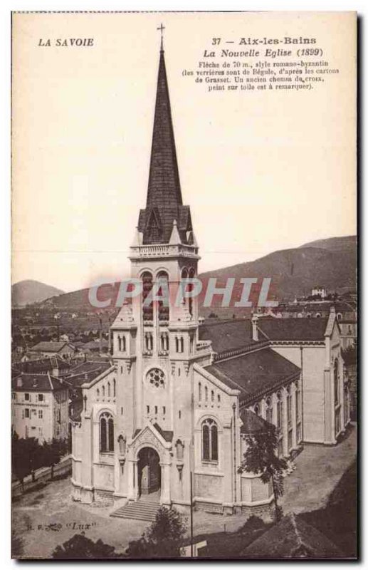 Aix les Bains - New Church - Old Postcard