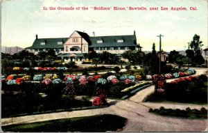 Vtg Sawtelle California CA Grounds of the Soldiers Home Gardens 1910s Postcard