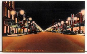 Night Scene at Falls Street, Niagara Falls, N. Y.