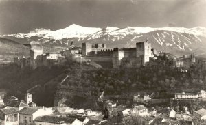 Vintage Postcard Granada Alhambra Visur Palace Fortress Complex Granada Spain 