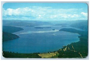 Tiger Idaho ID Postcard Aerial View Of Priest Lake Trees Scene 1961 Vintage