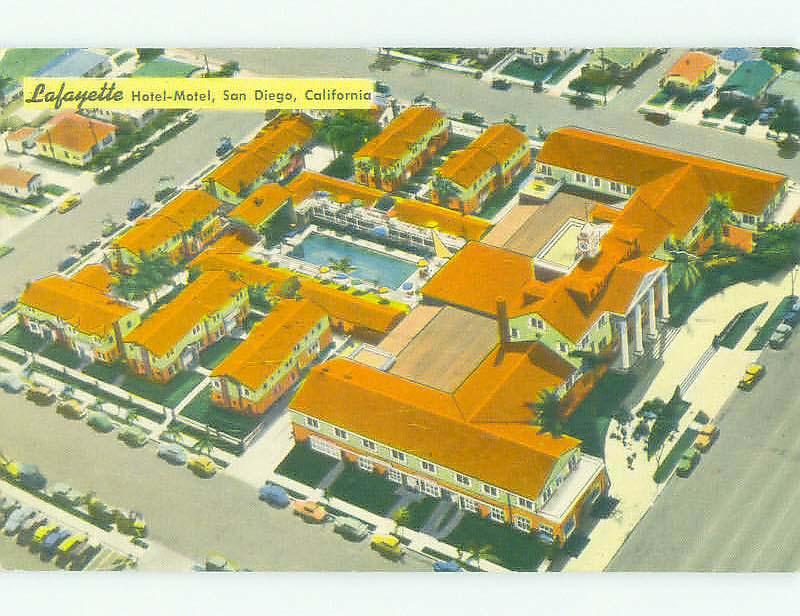Pre-1980 AERIAL VIEW OF LAFAYETTE MOTEL San Diego California CA HQ2422