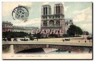 Paris Postcard Notre Dame and Old Bridge