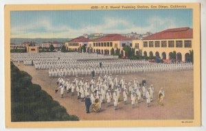 P2880 vintage postcard u.s. naval training station band etc san diego calif