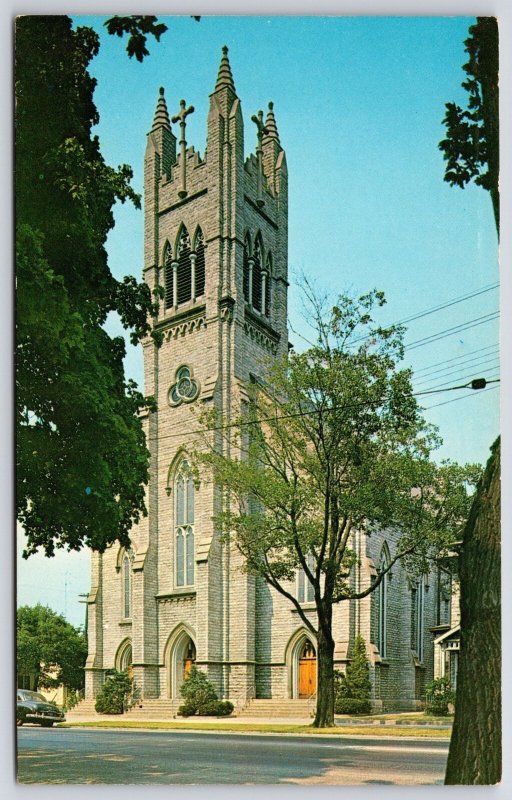 Postcard Saints Peter and Paul Church Building Tower Sandusky Ohio Structure OH 