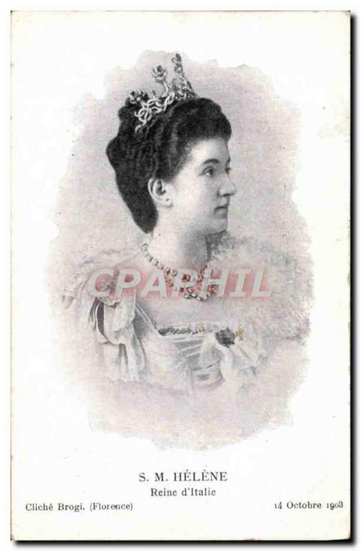 Old Postcard HM Queen Helene d & # 39Italie