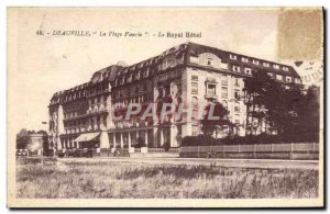 Old Postcard Deauville Beach fieurie the royal hotel