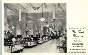 1920s First Floor at Easter Woodward & Lothrop Store Washington D.C. Postcard