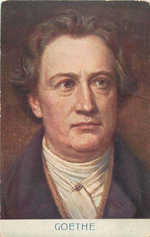 Goethe portrait old postcard